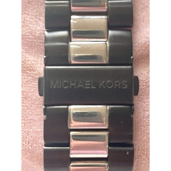 Michael Kors Runway Two-Tone Chronograph Gunmetal Dial Quartz Watch - Picture 7 of 11